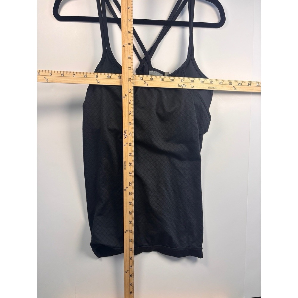 Athleta Womens(2)Bundle Strappy Back Tank Top Built-In Bra Black Gray Size L - Picture 4 of 7